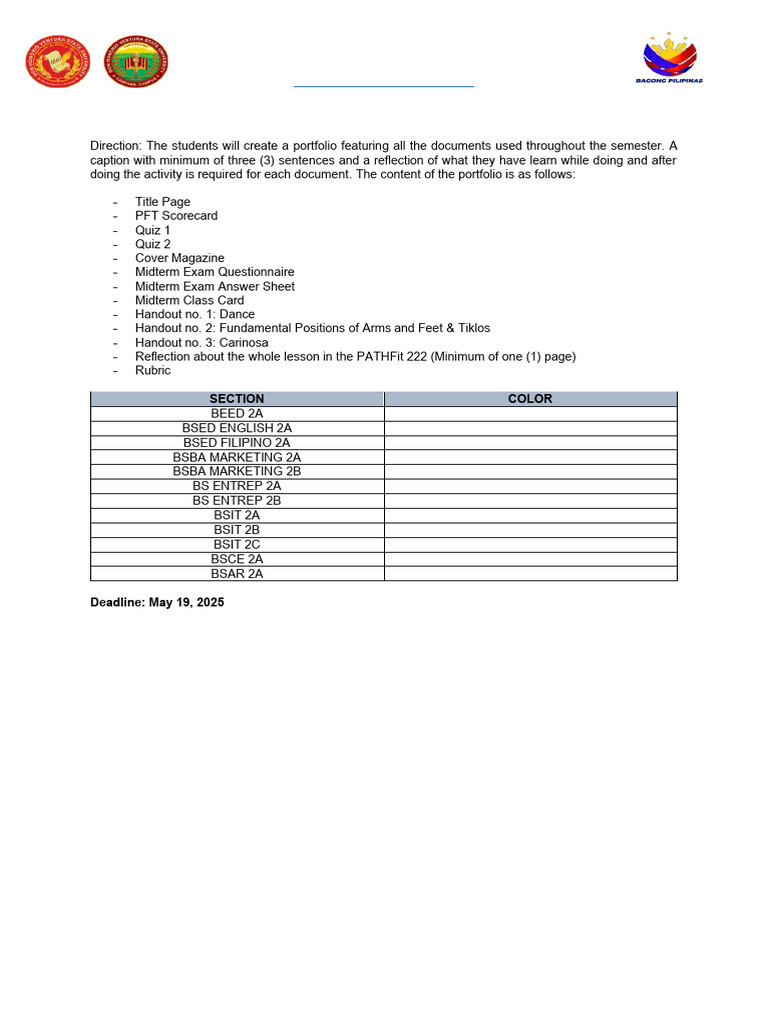 DHVSU PATHFit 222 Portfolio Project | PDF | Creativity | Learning