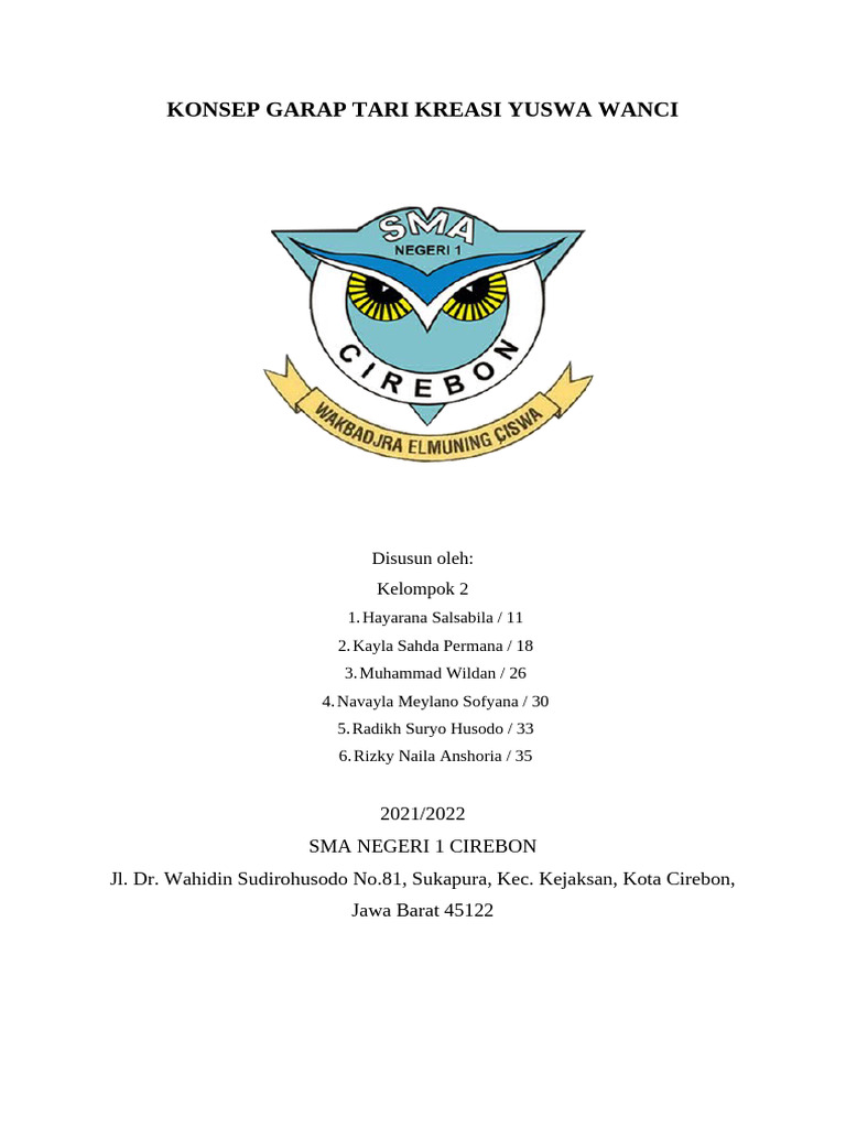 Konsep Garap Tari Yuswa Wanci | PDF