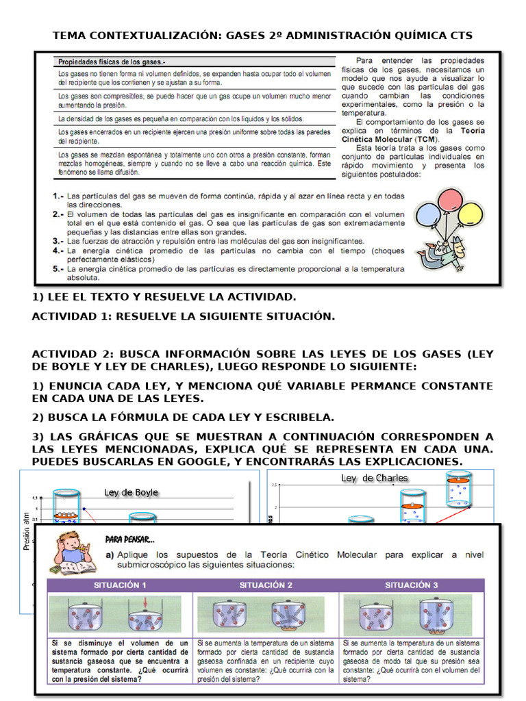 Leyes de Gases: Boyle y Charles | PDF | Gases | Temperatura