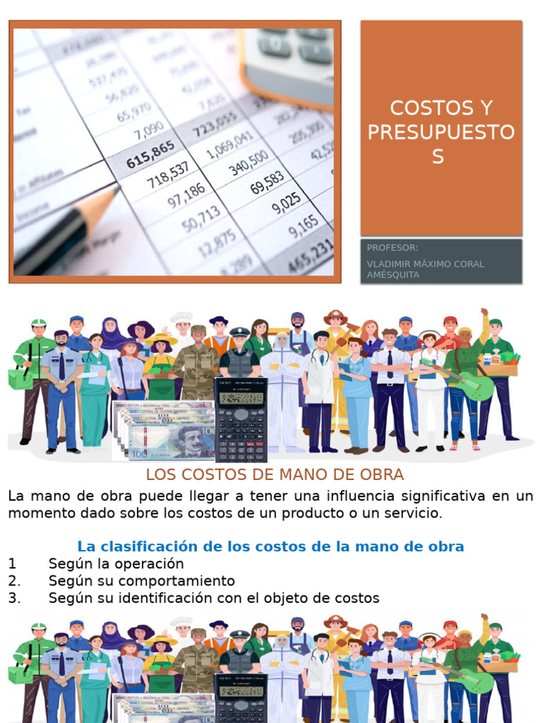 Costos y Presupuesto-Mano de Obra | PDF | Presupuesto | Economias