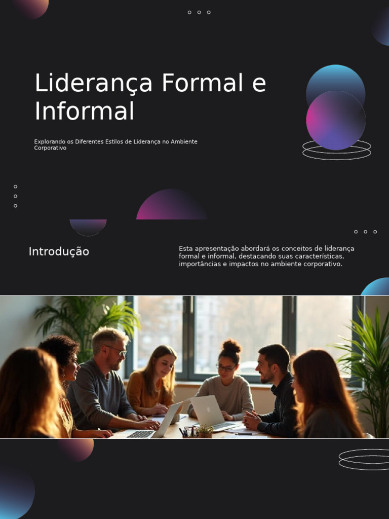Liderança Formal e Informal no Trabalho | PDF | Liderança | Cultura ...