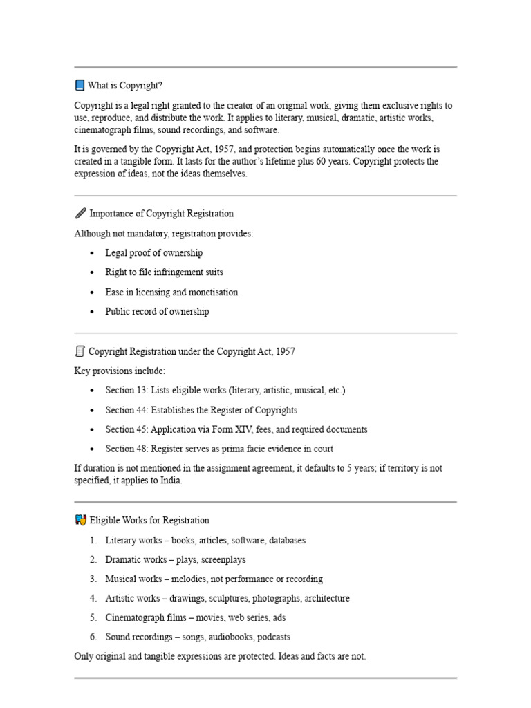 RegistraTion of Copyright | PDF | Copyright | Copyright Law Of The ...