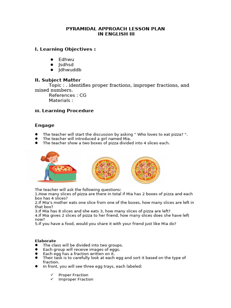 Pyramidal Approach to Teaching Fractions | PDF | Numbers | Arithmetic