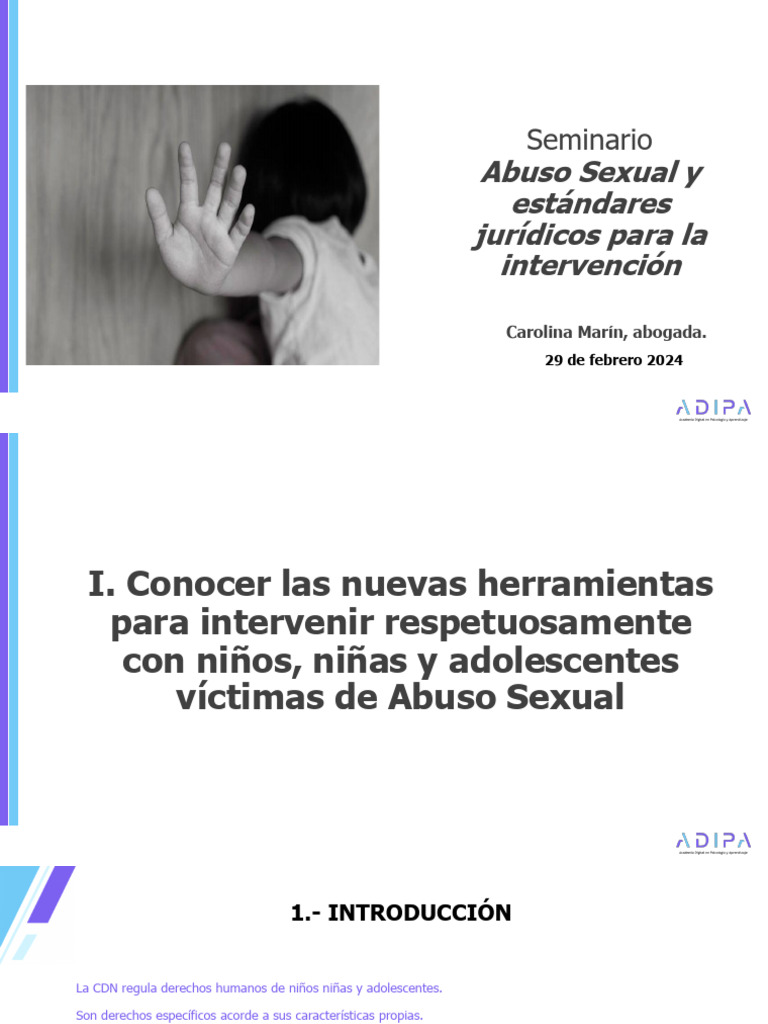 Intervención Jurídica en Abuso Sexual Infantil | PDF | Abuso infantil ...