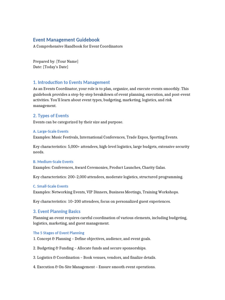 Comprehensive Event Management Guide | PDF | Business