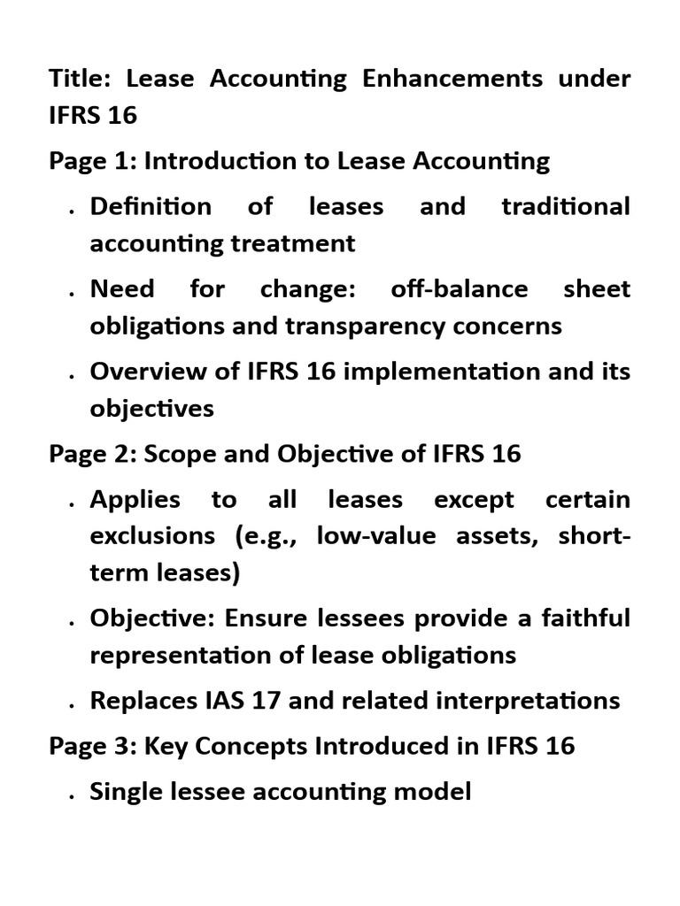 Lease Accounting Enhancements Under IFRS 16 | PDF | Lease | Business