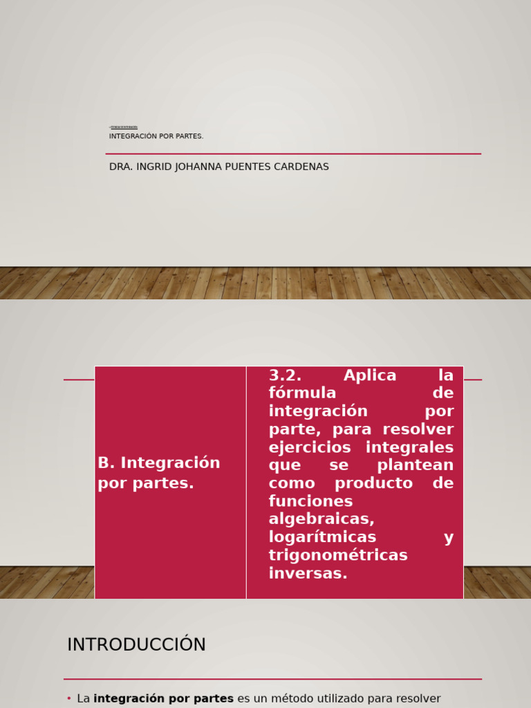Técnicas de Integración por Partes | PDF