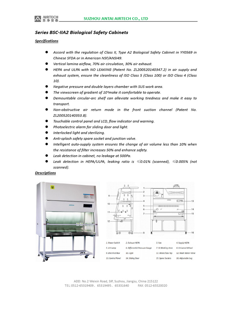 BSC Biological Safety Cabinets Overview | PDF | Manufactured Goods ...