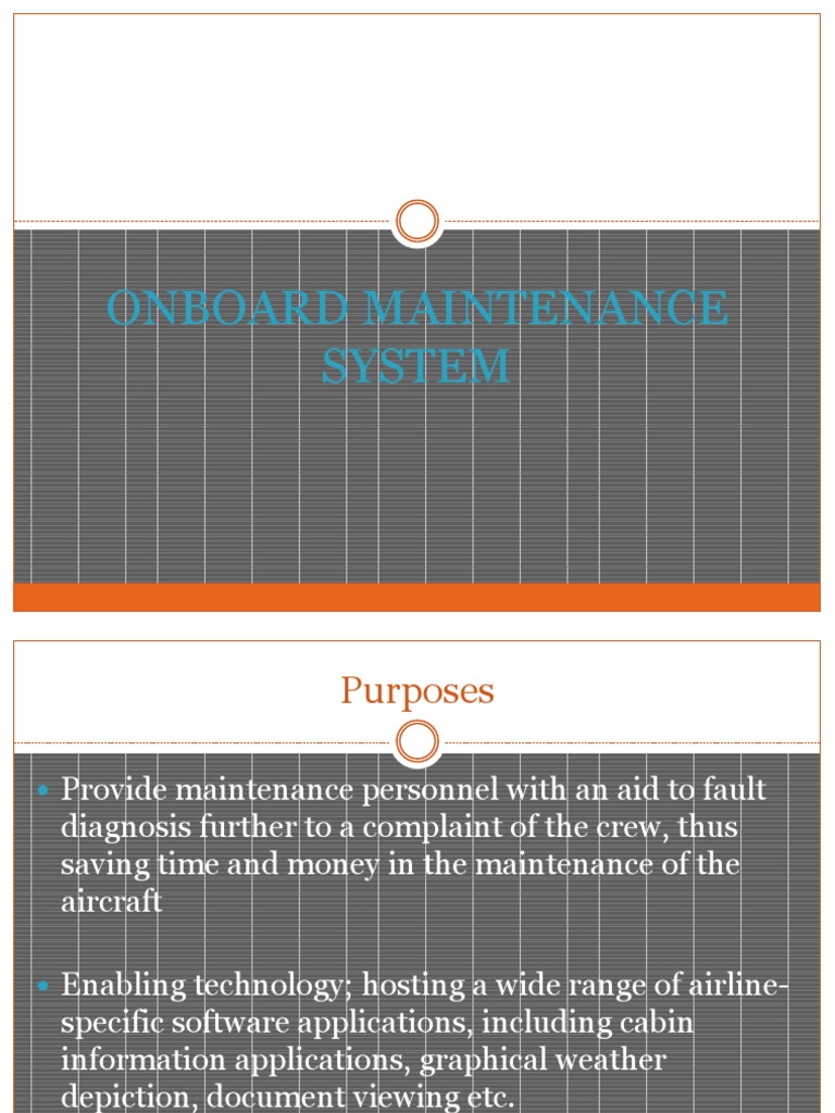 Onboard Maintenance Systems Fatigue (Material) Aircraft