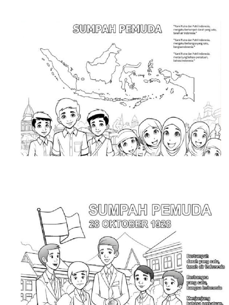 Mewarnai Hari Sumpah Pemuda | PDF
