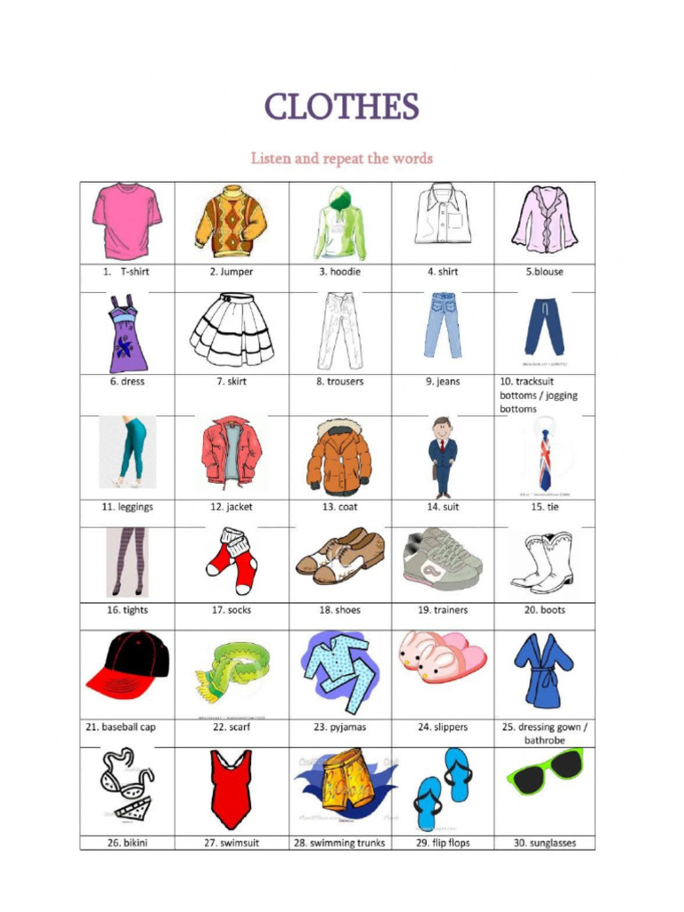 14 Clothes | PDF