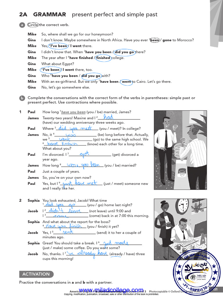 Grammar: Present Perfect vs Simple Past | PDF | Language Mechanics ...