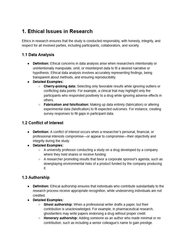 Ethical Research Practices Explained | PDF | Sampling (Statistics ...