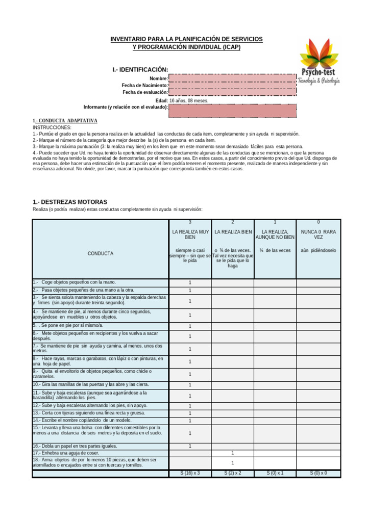 Plantilla Icap | PDF | Comportamiento