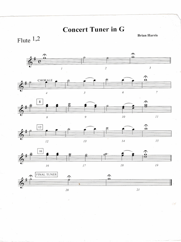 Concert Tuner in G by Brian Harris | PDF | Brass Instruments ...