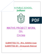 Maths Project on Circles