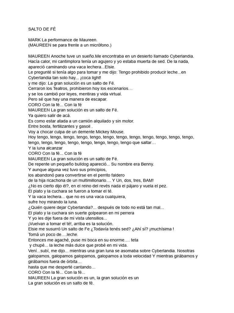 Salto de Fé - Maureen | PDF