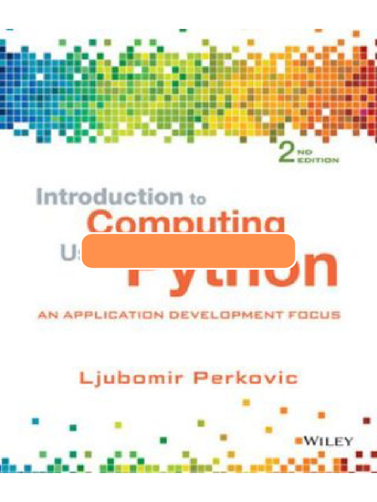 Testbank for Introduction to Computing Using Python an Application ...