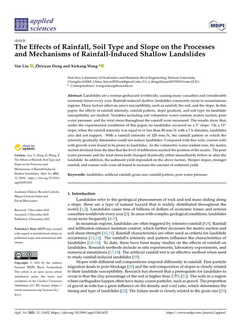 Rainfall and Soil Effects on Landslides | PDF | Landslide | Soil
