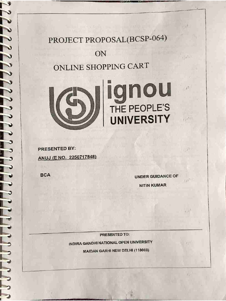 Synopsis IGNOU 5th Sem | PDF