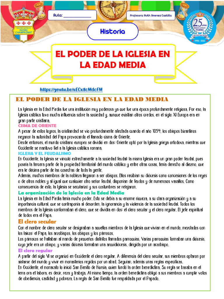 Poder de la Iglesia en la Edad Media | PDF | Iglesia Católica | Edades ...