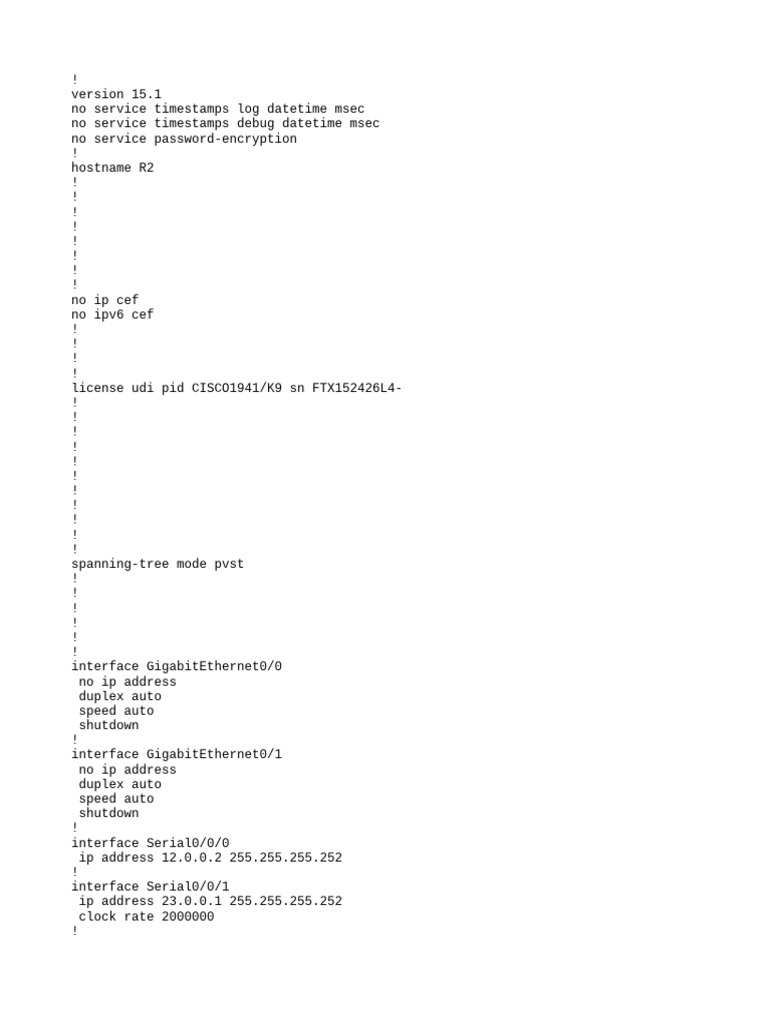 Router1 Running Config | PDF