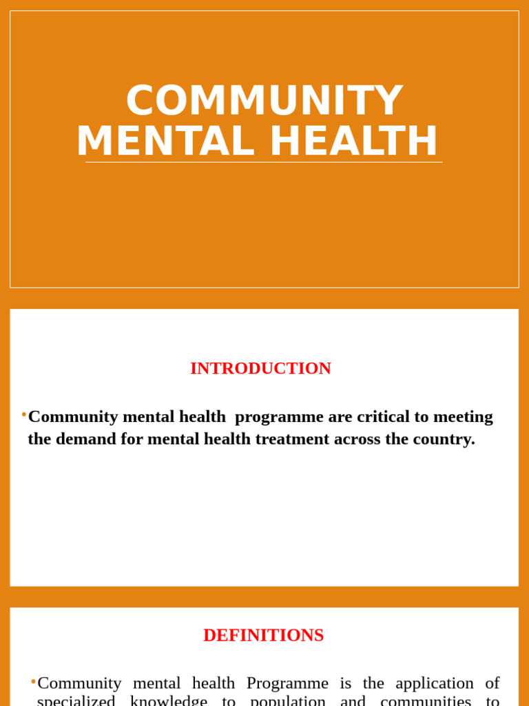 Community Mental Health | PDF | Mental Health | Community Mental Health ...