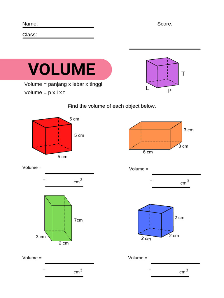 Calculate Volume of 3D Objects | PDF