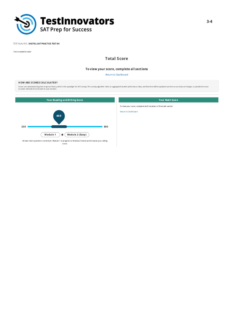Digital SAT Practice Test #6 Results | PDF | Information | English Language