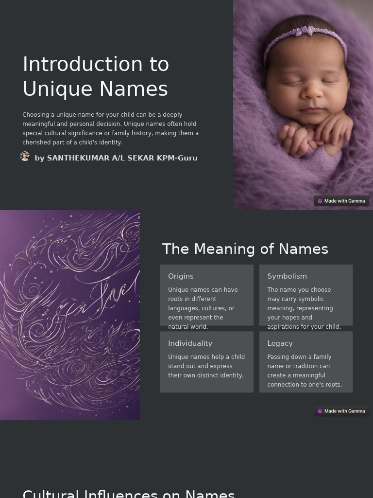 Introduction To Unique Names | PDF | Traditions | Liberal Arts Education