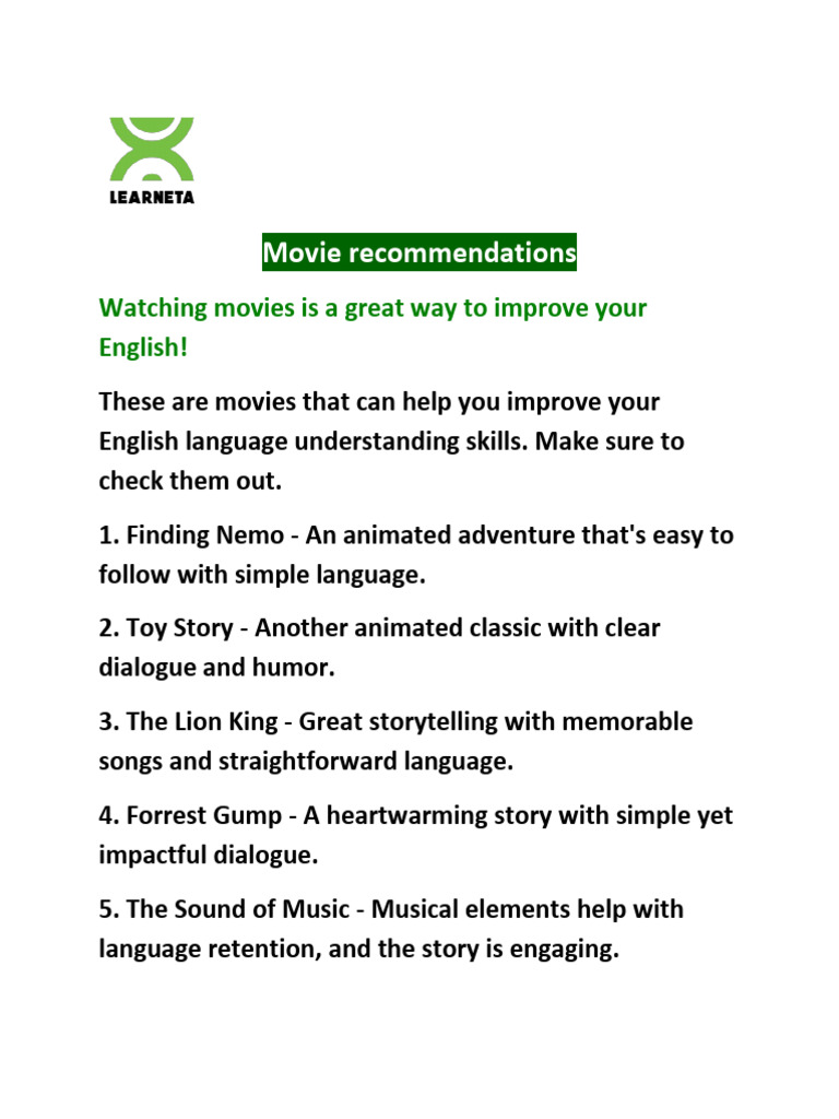 Movie Recommendations - Learnetaacademy | PDF