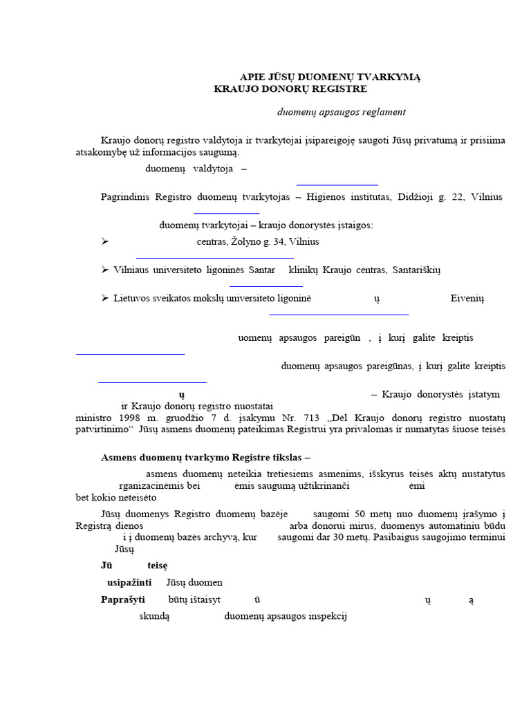 Info Donorams BDAR | PDF