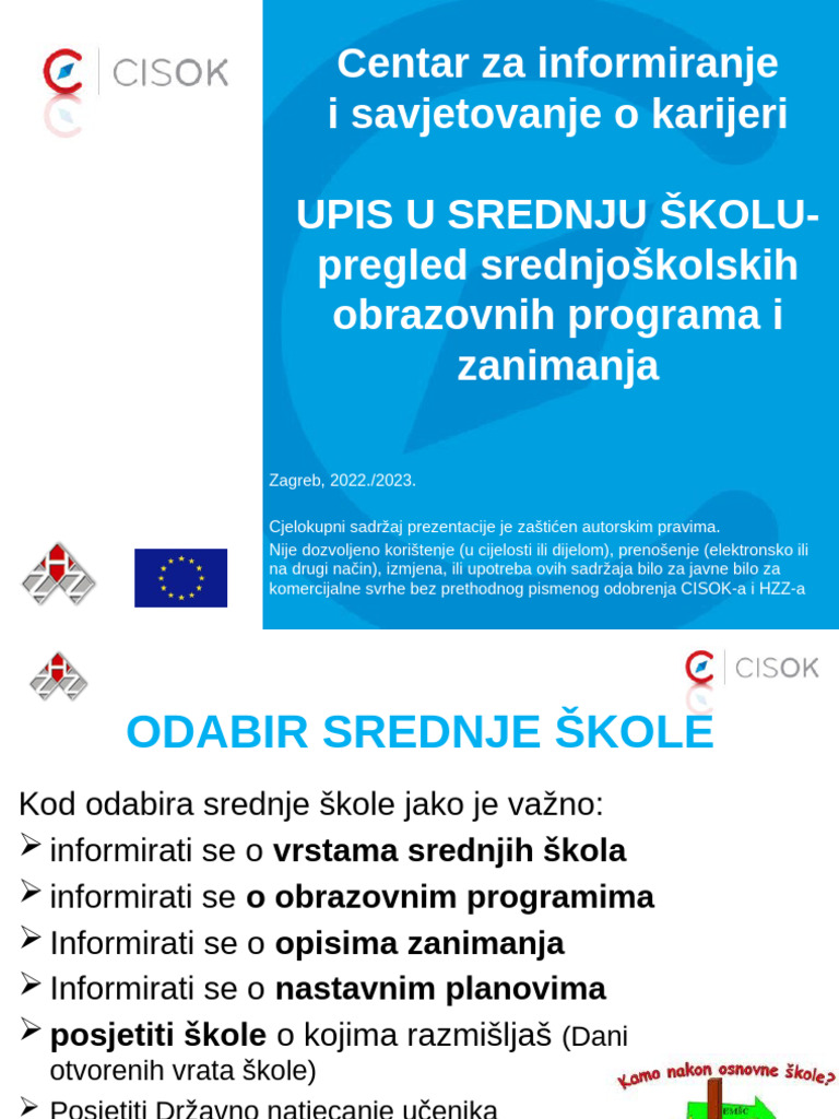 Pregled Srednjoškolskih Obrazovnih Programa I Zanimanja 2-4 | PDF