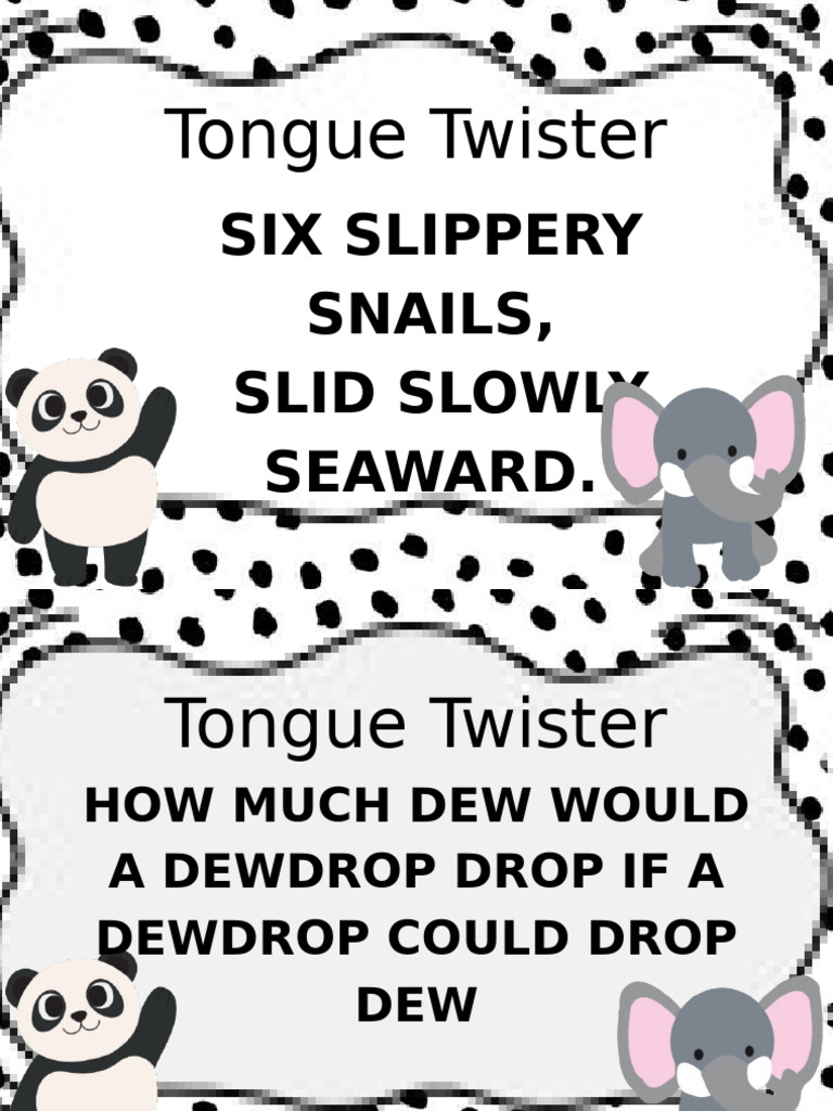 Fun Tongue Twisters Collection | PDF