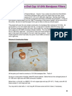 10 GHz Bandpass Filters Using Copper Pipe End Caps