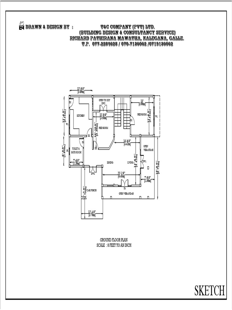 Ground Floor Plan Design Layout | PDF