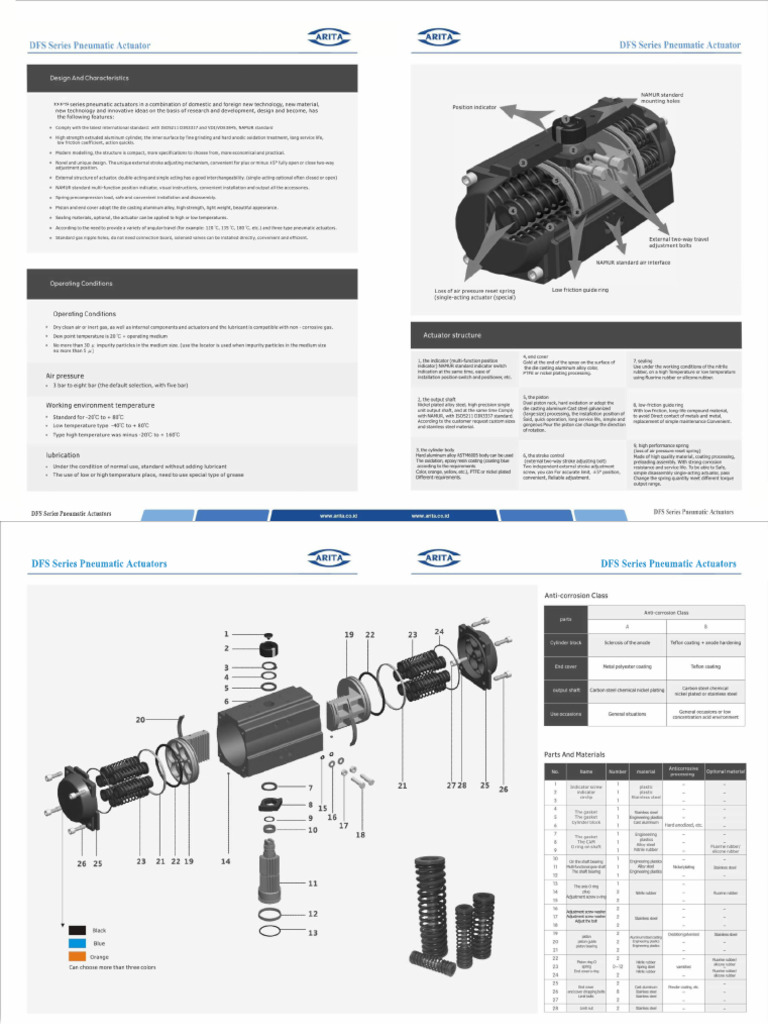 DFS 160 Pneumatic Actuator Overview | PDF | Machines | Mechanical ...