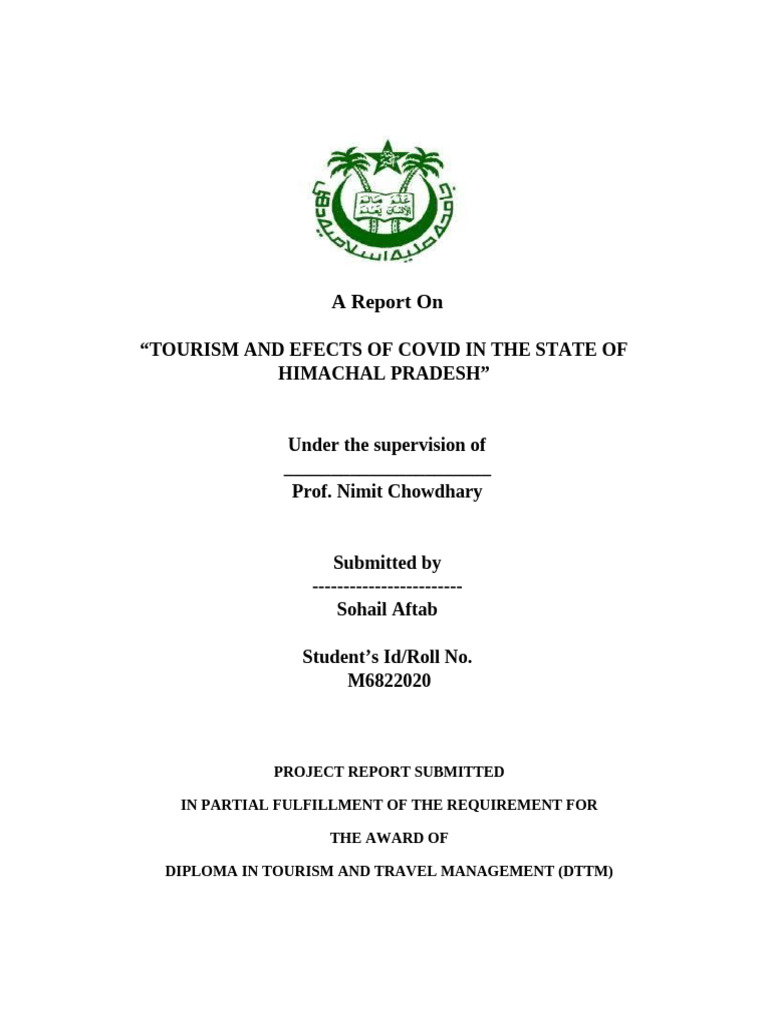 A Report by Sohail Aftab On Covid and Himachal Pradesh | PDF | Tourism
