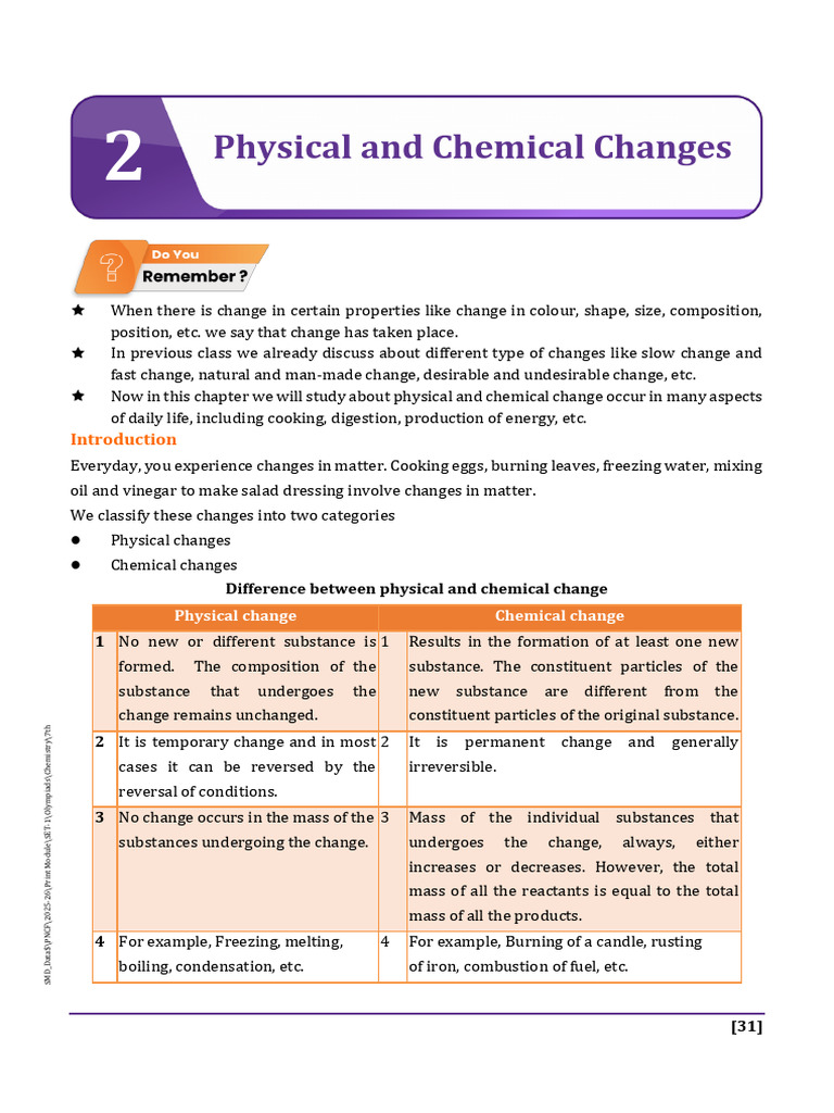 Venn Diagram of Physical and Chemical Changes | PDF | Redox | Chemical ...
