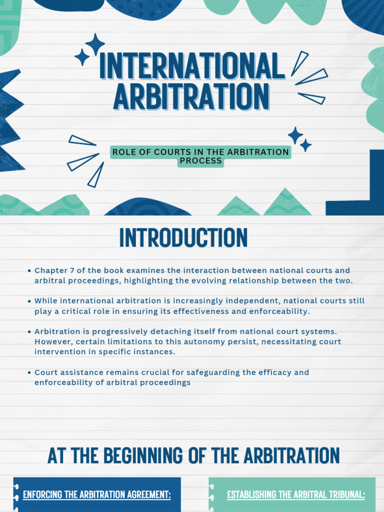 Role of Courts in International Arbitration | PDF | Arbitration ...