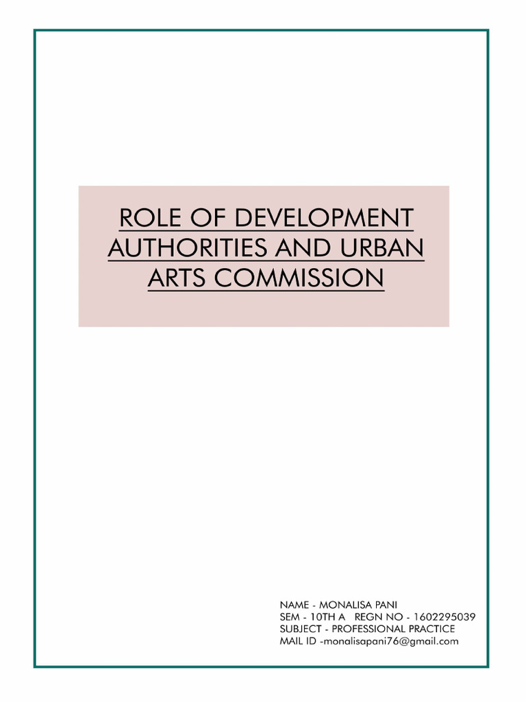 Role of Dev. Authorities | PDF