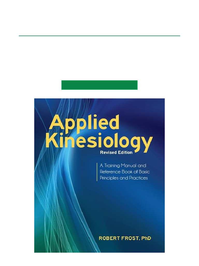 Applied Kinesiology Training Manual | PDF | Musculoskeletal System