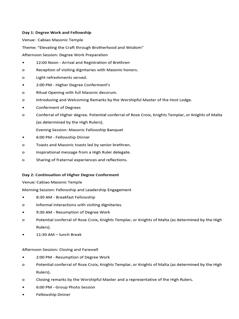 Schedule | PDF