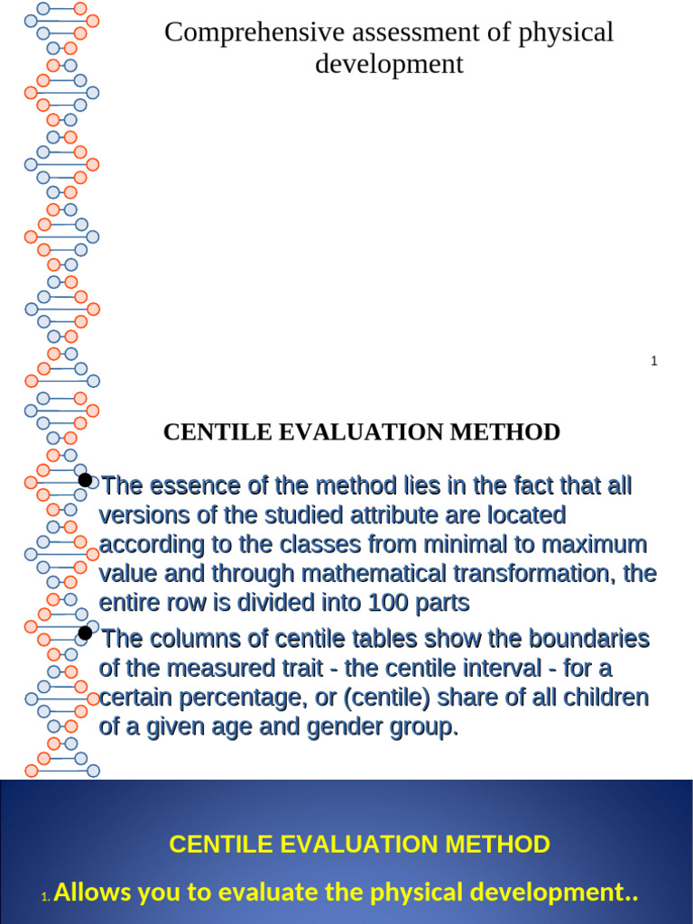 Comprehensive Assesment of Physical Development | PDF | Percentile ...