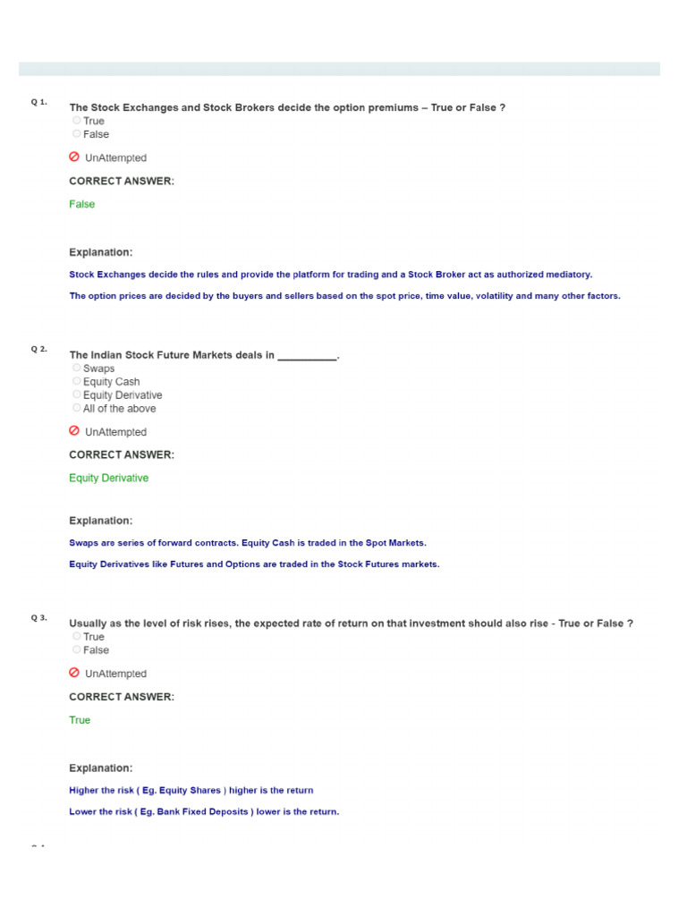 Equity Derivatives Questions-2 | PDF