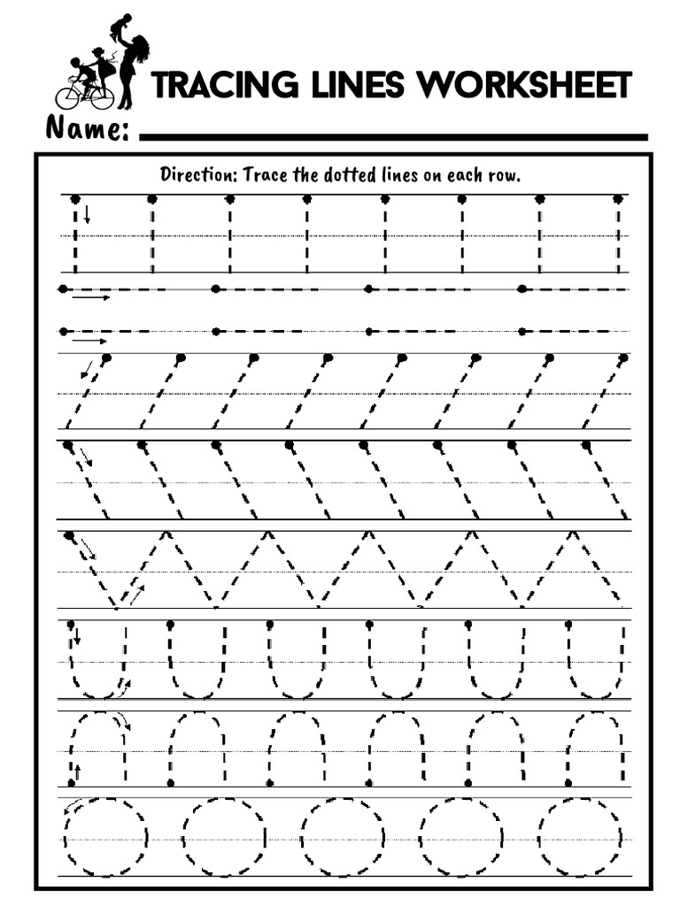 Dotted Line Tracing Worksheet | PDF
