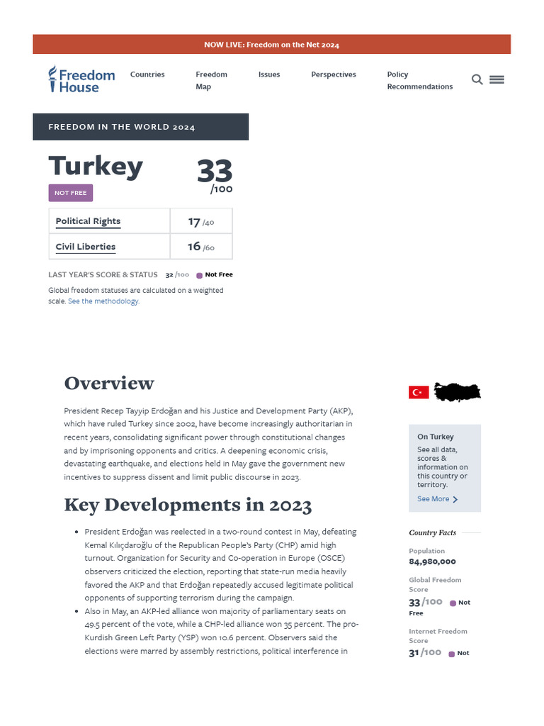 Turkey's 2023 Elections: Authoritarian Trends | PDF | Recep Tayyip ...