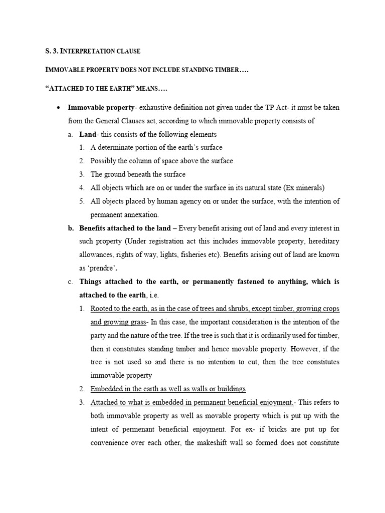 Understanding Immovable Property Law | PDF | Leasehold Estate ...
