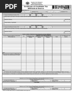 BIR Form 2307: Tax Withholding Certificate | PDF | Taxes | Value Added Tax