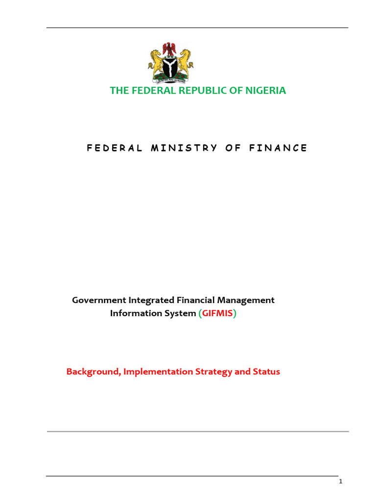 GIFMIS Overview and Implementation Strategy | PDF | Budget | Governance